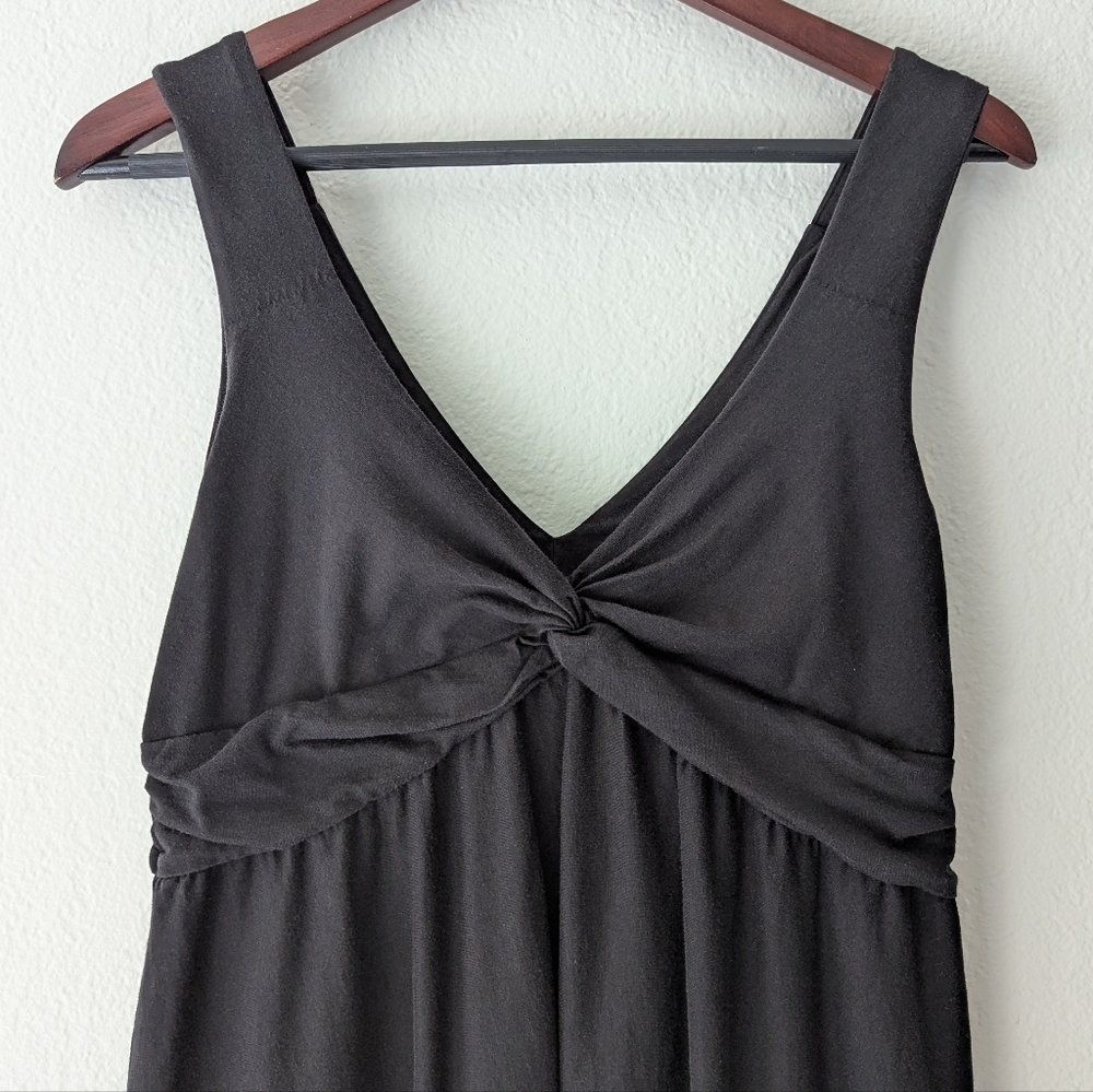 Patagonia Women's Bandha Front Twist V-Neck Black Casual Dress Sleevless Size L - Picture 2 of 13